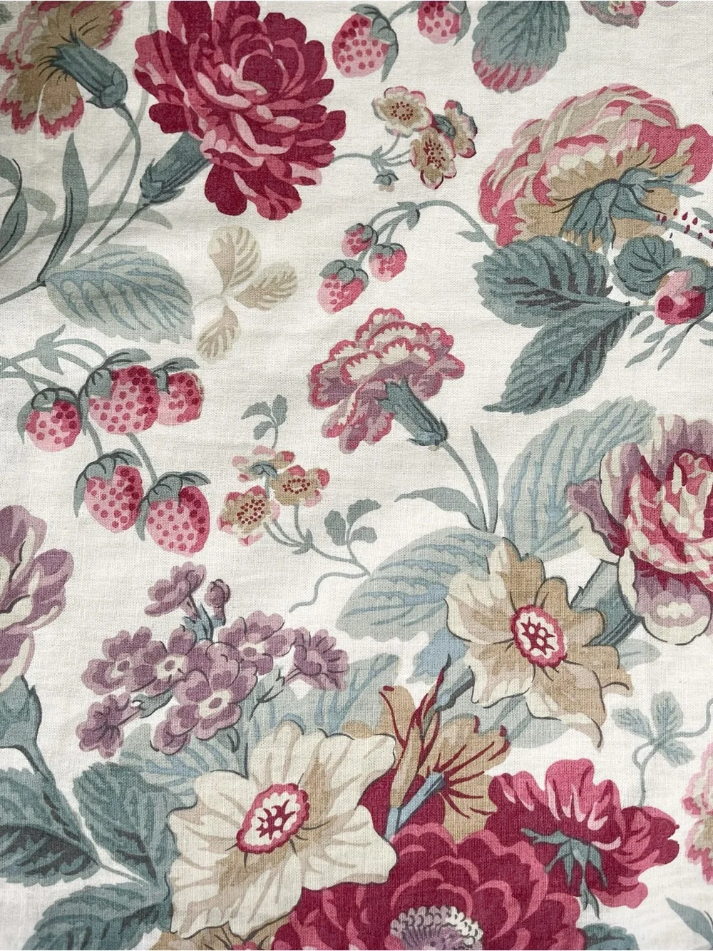 Pottery Barn Elia Floral Reversible Cotton Linen King Shams, Set of 2